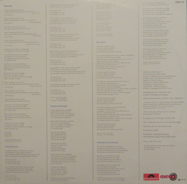 Pierre Bachelet : Pierre Bachelet (LP, Album)