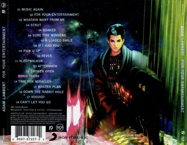 Adam Lambert : For Your Entertainment (CD, Album)