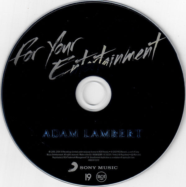 Adam Lambert : For Your Entertainment (CD, Album)