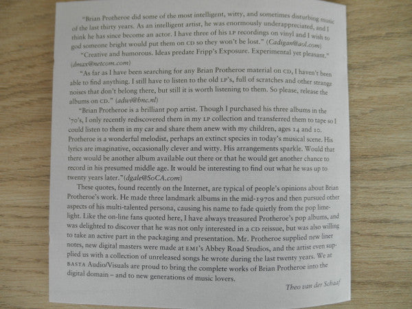 Brian Protheroe : I/You (CD, Album, RM)