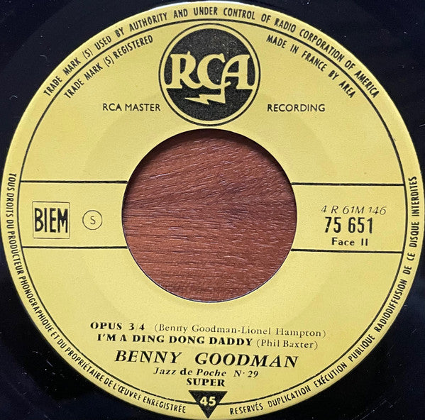 Benny Goodman : Jazz De Poche N° 29 (7", EP, Mono, Yel)