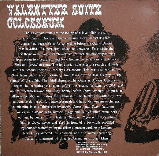 Colosseum : Valentyne Suite (LP, Album, RE, Gat)