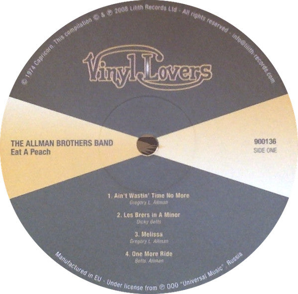 The Allman Brothers Band : Eat A Peach (2xLP, Album, RE, 180)