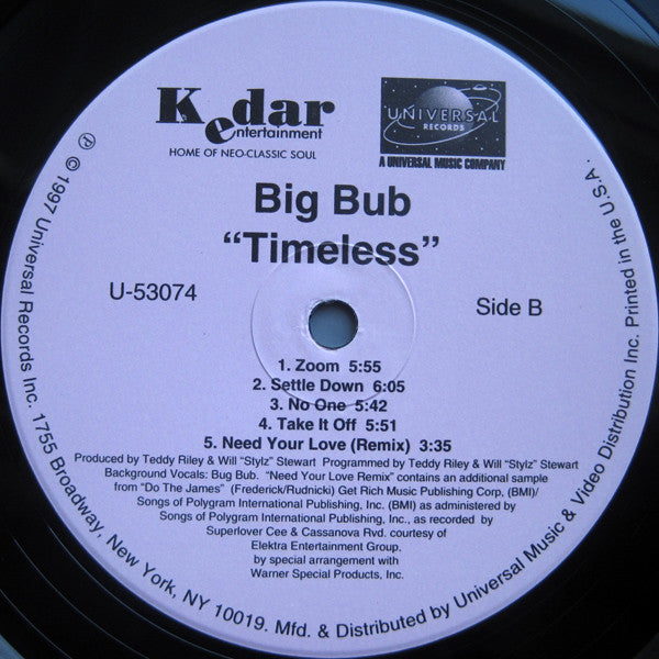 Big Bub : Timeless (LP, Album, Pur)