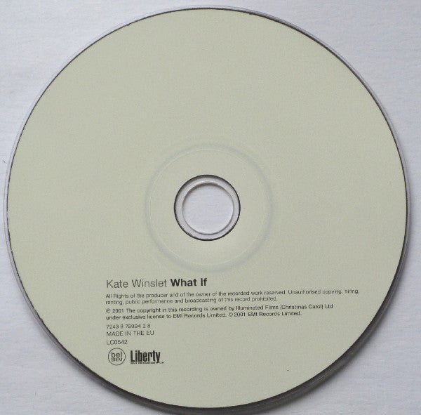 Kate Winslet : What If (CD, Single, Car)