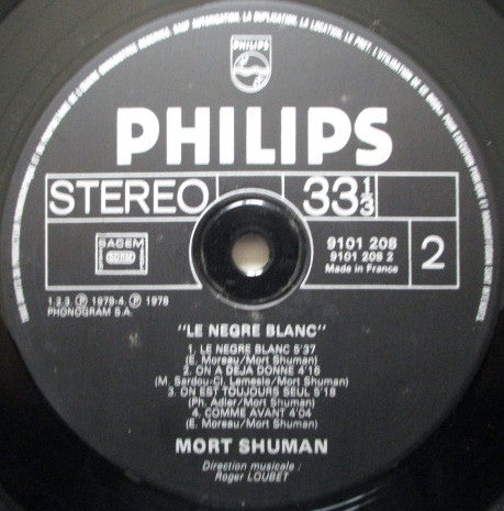 Mort Shuman : Le Nègre Blanc (LP, Album, Gat)