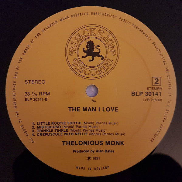 Thelonious Monk : The Man I Love (LP, Album, RE)