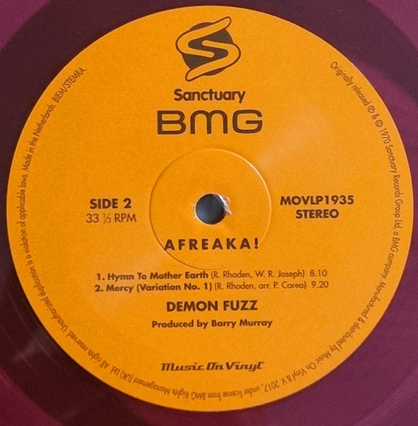 Demon Fuzz : Afreaka! (LP, Album, Ltd, Num, RE, Tra)