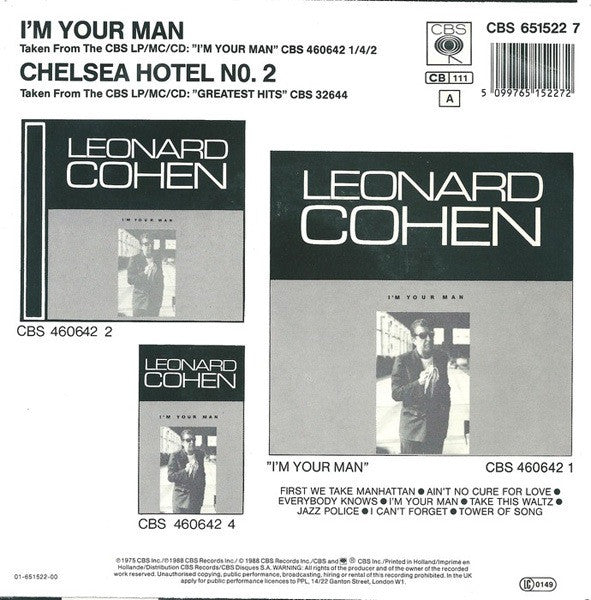 Leonard Cohen : I'm Your Man (7", Single)