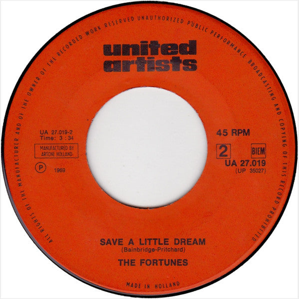 The Fortunes : Ballad Of The Alamo / Save A Little Dream (7", Single)