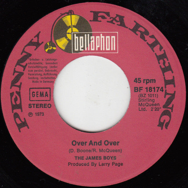 The James Boys (2) : Over And Over (7", Single)