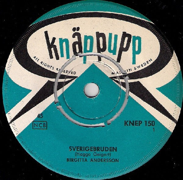 Birgitta Andersson : Sverigebruden (7", EP)