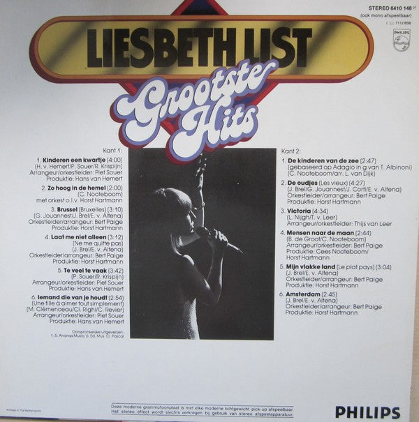 Liesbeth List : Grootste Hits (LP, Comp)