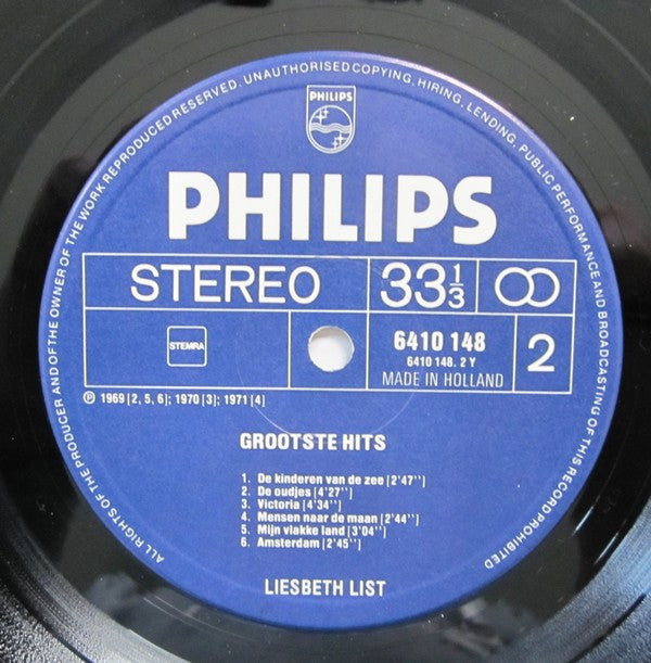 Liesbeth List : Grootste Hits (LP, Comp)