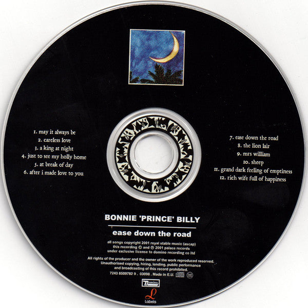 Bonnie "Prince" Billy : Ease Down The Road (CD, Album, Ltd + CD, Single, Promo)