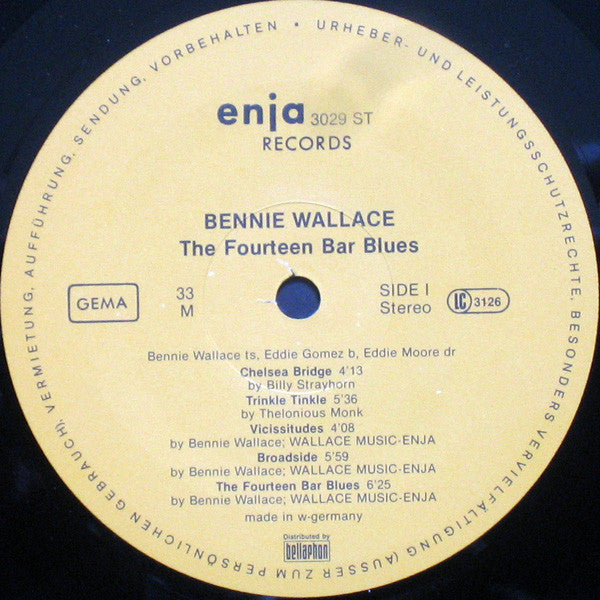 Bennie Wallace, Eddie Gomez, Eddie Moore : The Fourteen Bar Blues (LP, Album)