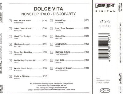 Various : Dolce Vita - Nonstop Italo Disco Party (CD, Comp, Mixed)