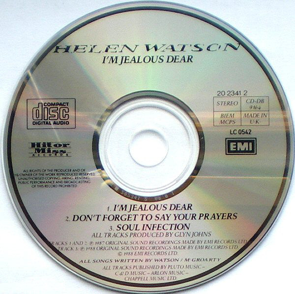 Helen Watson : I'm Jealous Dear (CD, Single)