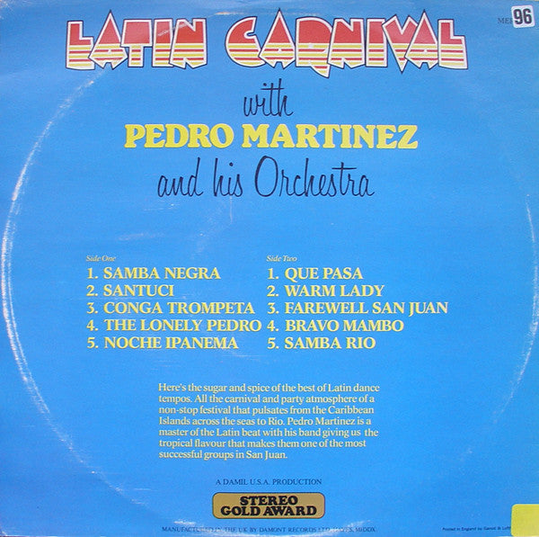 Pedro Martinez And His Orchestra* : Latin Carnival (LP)