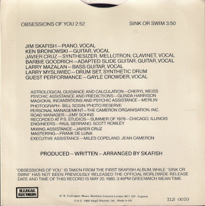 Skafish : Obsessions Of You (7", Single)