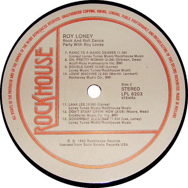Roy Loney : Rock And Roll Dance Party With... Roy Loney (LP, Album)