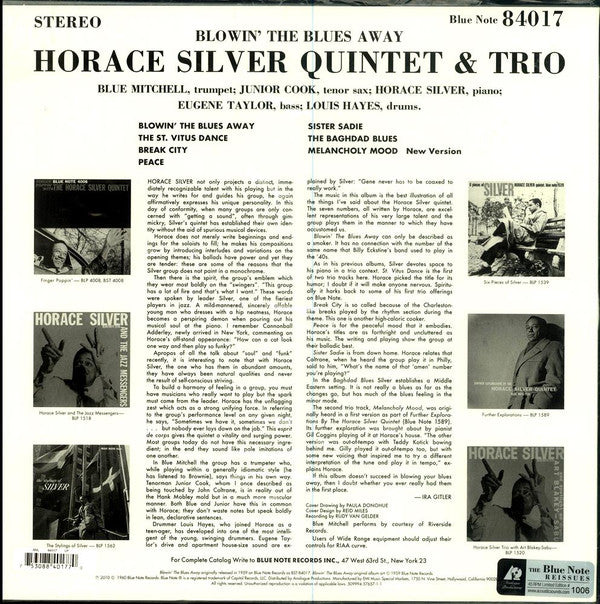 The Horace Silver Quintet & The Horace Silver Trio : Blowin' The Blues Away (2x12", Album, Ltd, Num, RE, RM, 180)