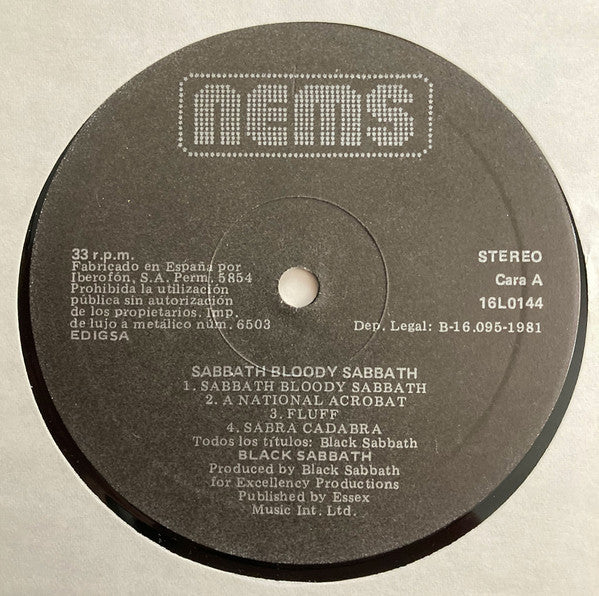 Black Sabbath : Sabbath Bloody Sabbath (LP, Album, RE)