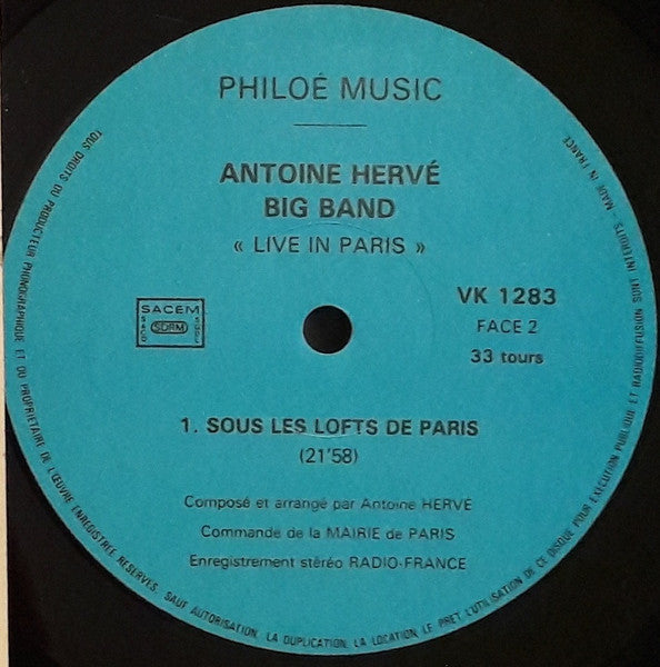 Antoine Hervé Big Band : Live In Paris (LP, Album)