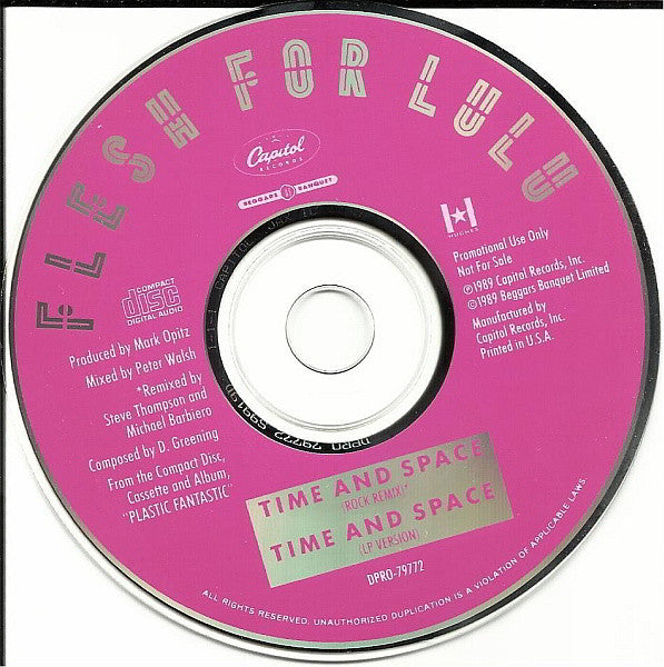 Flesh For Lulu : Time And Space (CD, Promo)