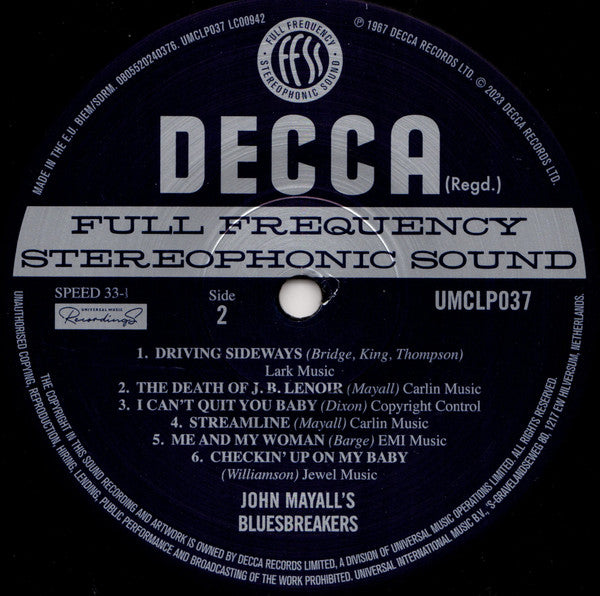 John Mayall & The Bluesbreakers : Crusade (LP, Album, RE)