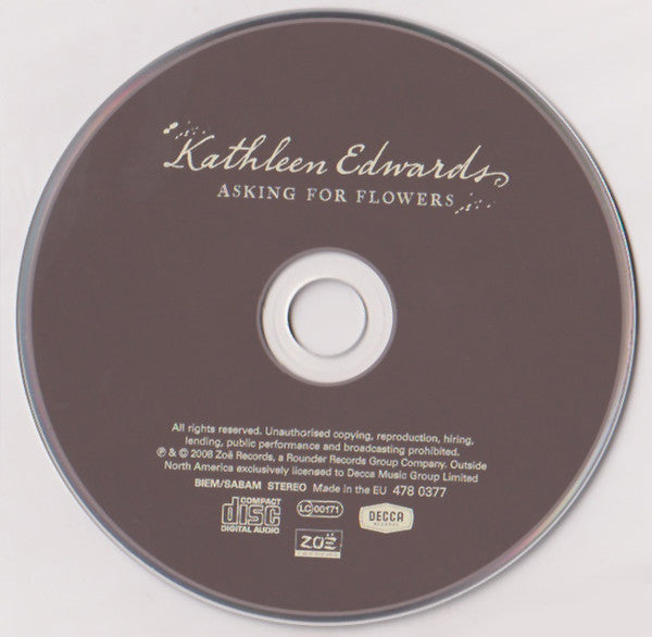 Kathleen Edwards : Asking For Flowers (CD, Album)