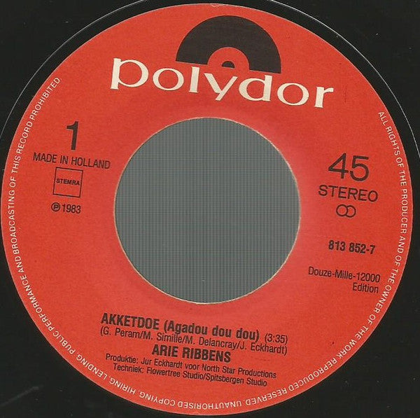 Arie Ribbens : Akketdoe…. (7", Single)