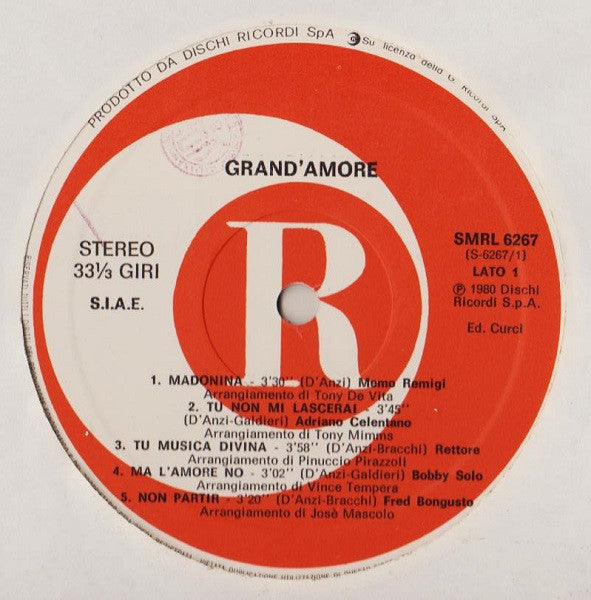 Various : Grand'Amore (LP, Comp, Gat)