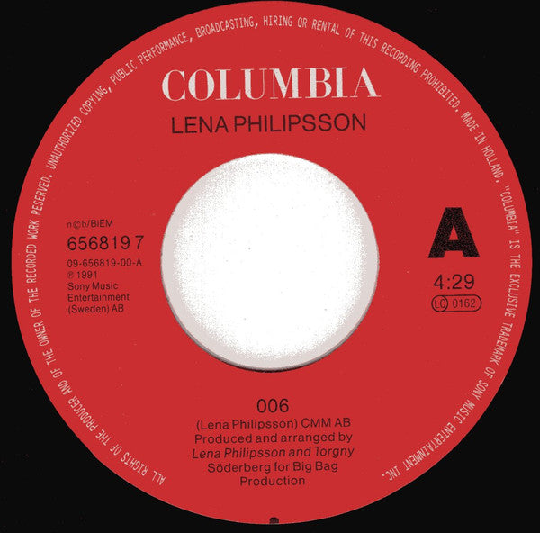 Lena Philipsson : 006 (7", Single)