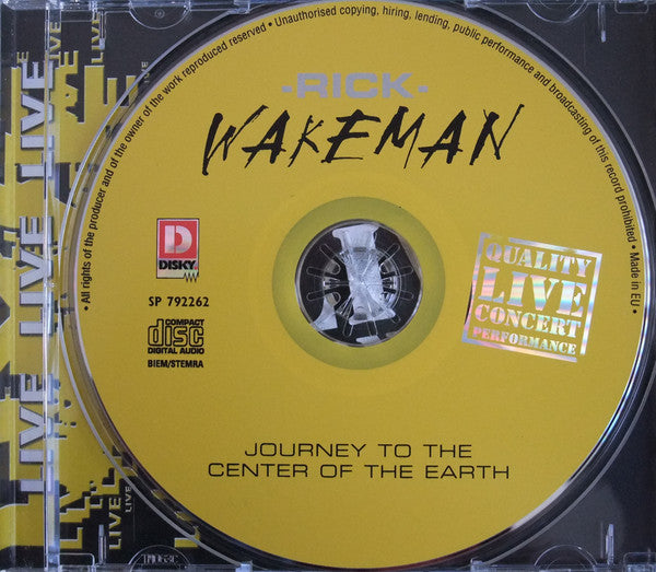 Rick Wakeman : Journey To The Center Of The Earth (Live) (CD, Album)