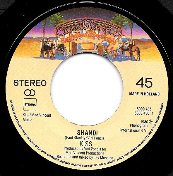 Kiss : Shandi (7", Single)