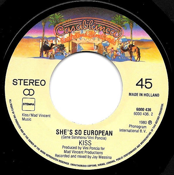 Kiss : Shandi (7", Single)