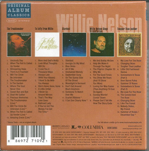 Willie Nelson : Original Album Classics (CD, Album, RE + CD, Album, RE + CD, Album, RE + CD)