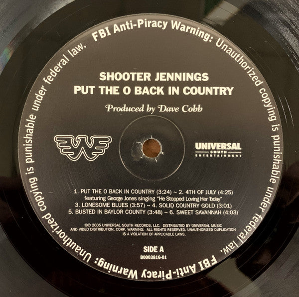 Shooter Jennings : Put The O Back In Country (LP, Album)