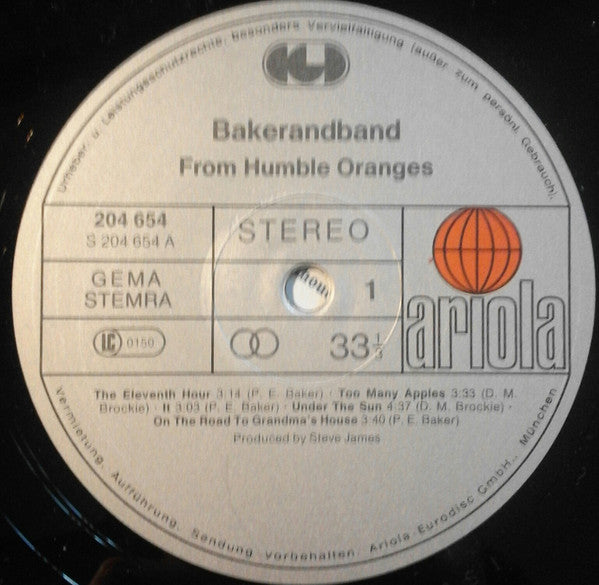 Bakerandband : From Humble Oranges (LP, Album)
