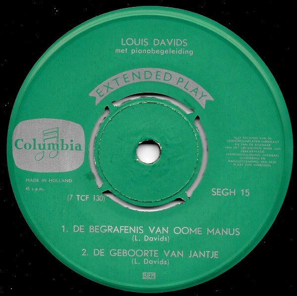 Louis Davids : De Kleine Man (7", EP)