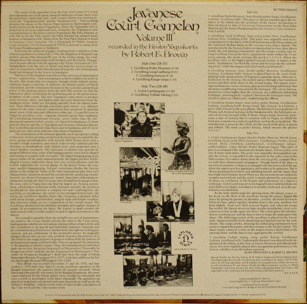 Gamelan Kraton Yogyakarta : Javanese Court Gamelan Volume III (LP, Album)
