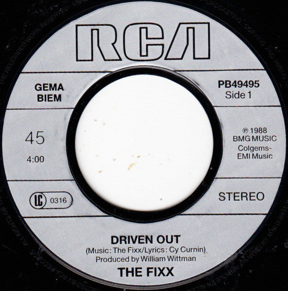 The Fixx : Driven Out (7", Single)