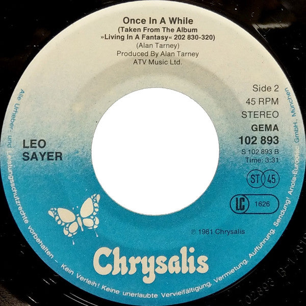 Leo Sayer : Bye Bye Now My Sweet Love (7")