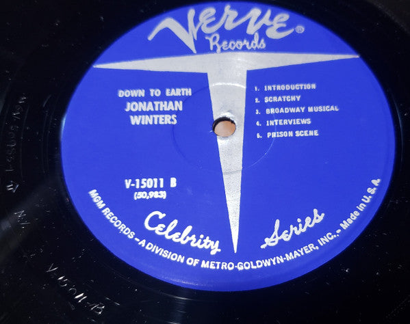 Jonathan Winters : Down To Earth (LP, Album, Mono)