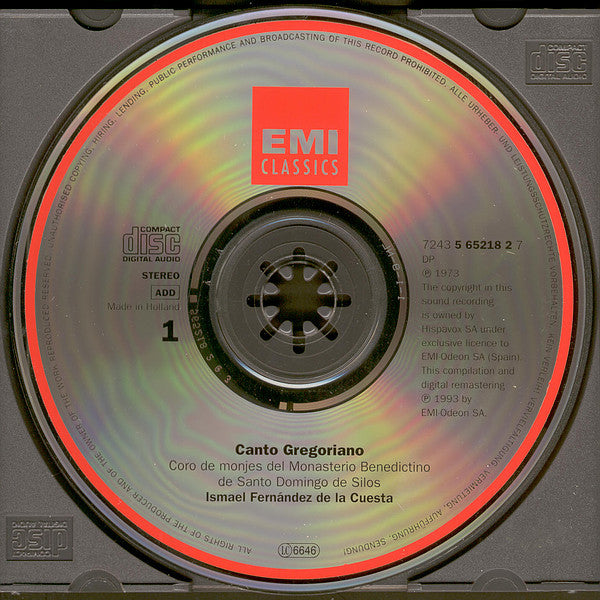 Coro De Monjes Del Monasterio De Santo Domingo De Silos : Canto Gregoriano (2xCD, Comp, RM, Fat)