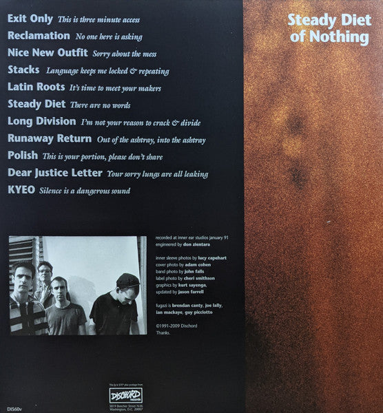Fugazi : Steady Diet Of Nothing (LP, Album, Ltd, RE, Sil)
