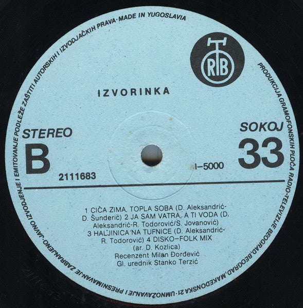 Izvorinka Milošević : Cica-Maca (LP, Album)