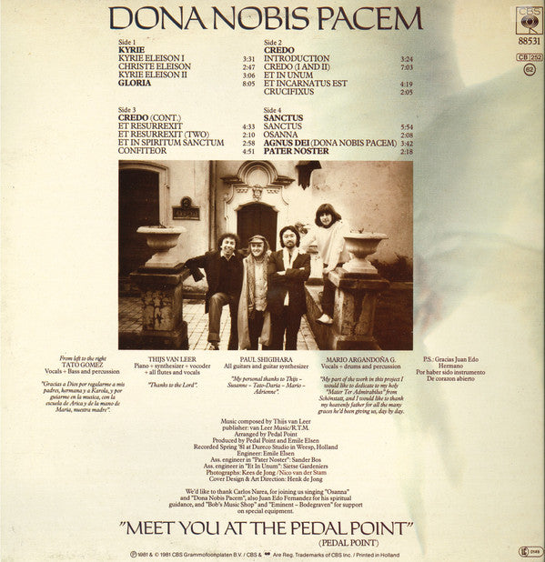 Pedal Point : Dona Nobis Pacem (2xLP, Album, Gat)