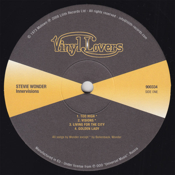 Stevie Wonder : Innervisions (LP, Album, RE, RM, Gat)